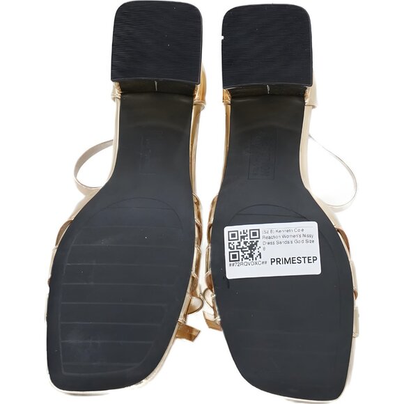 Kenneth Cole Reaction Nissy Bow Ankle Strap Dress Sandals Gold - Women's US 8 - Picture 6 of 6
